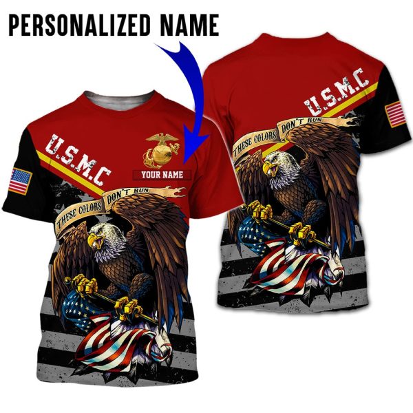 Personalized Name Marine 3D All Over printed Clothes DHHA140403