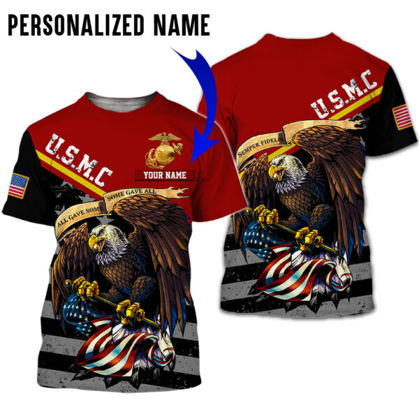 Personalized Name Marine 3D All Over Printed Clothes DHHA150505