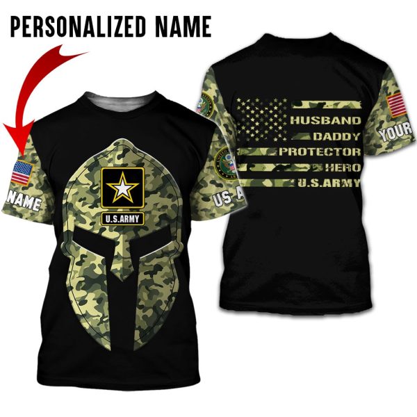 Personalized Name US Army 3D All Over Printed Clothes HUHA040601