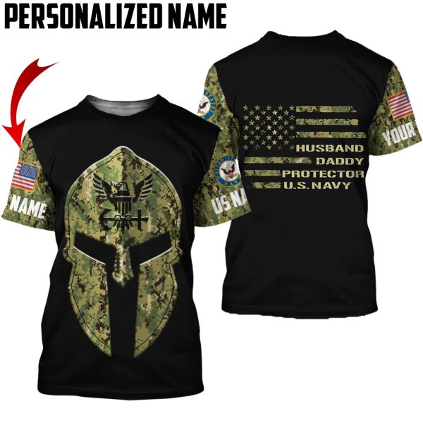 Personalized Name US Navy 3D All Over Printed Clothes HUTH050601