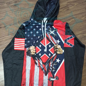 Confederate battle flag 3d all over printed clothes huha300603 normal hoodie real picture front