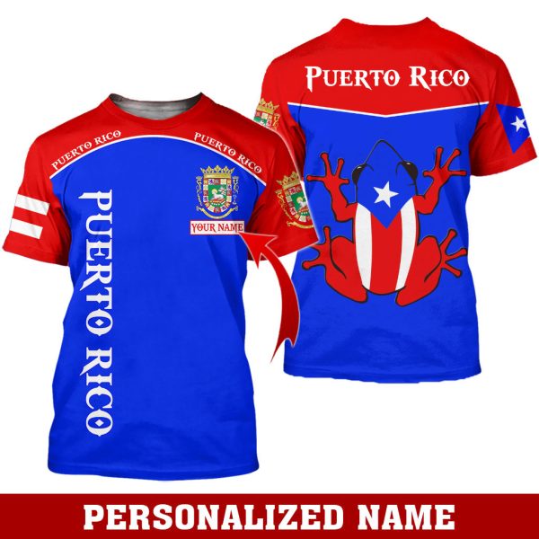 Personalized Name Puerto Rico 3D All Over Printed Clothes HULL150704