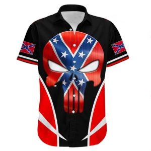 Skull Confederate States Of American Flag 3D All Over Printed Clothes HUTD240703