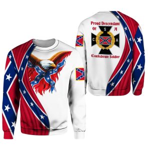 Confederate Flag LONG SLEEVED SHIRT 3D All Over Printed CLothes