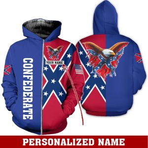 Confederate States of America Flag History ZIPPED HOODIE
