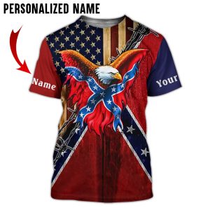 Personalized Name Confederate American 3D All Over Printed CLothes DHTD090701