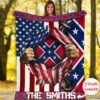 Personalized Name Rebel Flag Blanket HULL030710