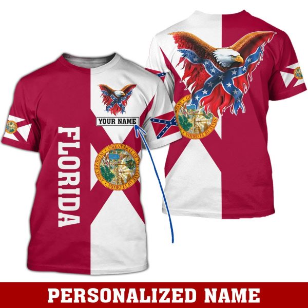Personalized Name Florida American 3D All Over Printed CLothes DHLL080701