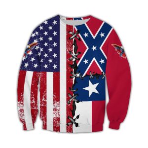 Texas Confederate Flag Hoodie For Sale 3D All Over Printed Clothes long sleeved