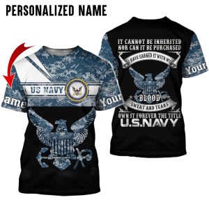Personalized Name US Navy 3D All Over Printed Clothes VTMA031101