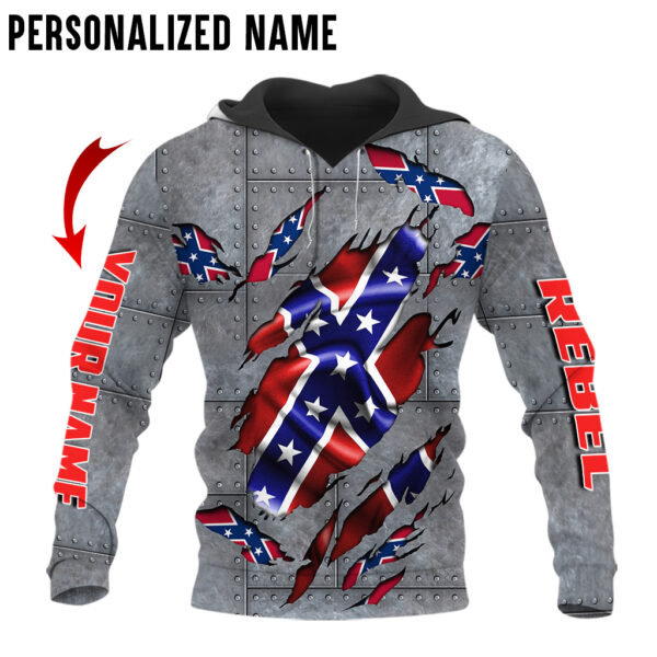 Personalized Name Rebel Flag 3D All Over Printed Clothes UKKH260401