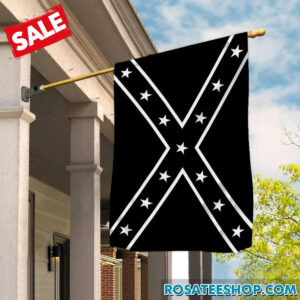 confederate flag black and white qfkh060704
