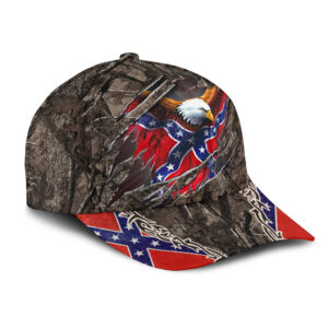 Camo Confederate Flag Hat qfhy070701 02