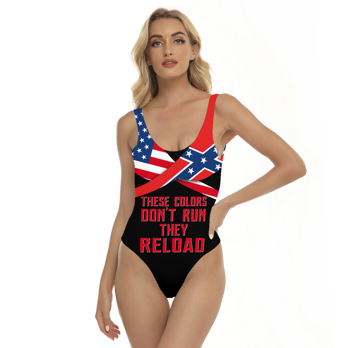 Confederate Flag Bikini Rebel Bathing Suit Swimsuit QFAA280702