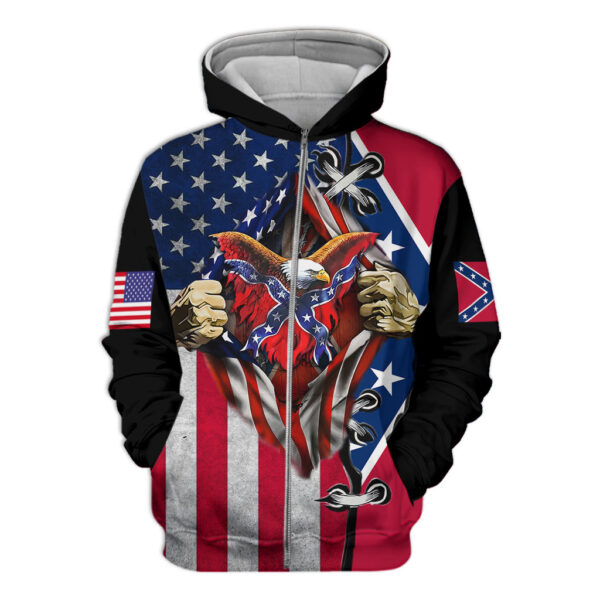 confederate-flag zip hoodie