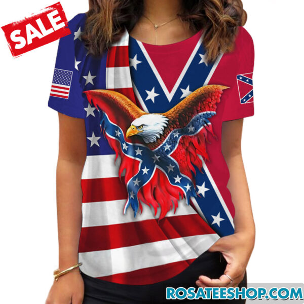 Confederate Flag Shirt Womens qfhm150703