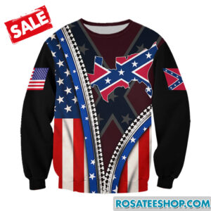 Confederate Flag Sweatshirt qfhm130702 | Rosateeshop