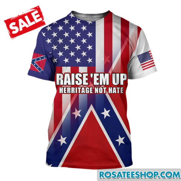 Confederate Flag T Shirt rosateeshop