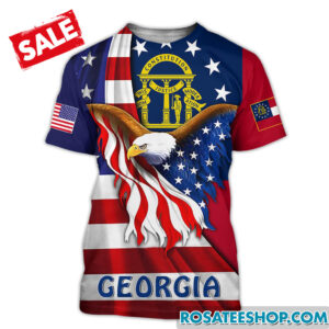 georgia confederate flag state t shirt