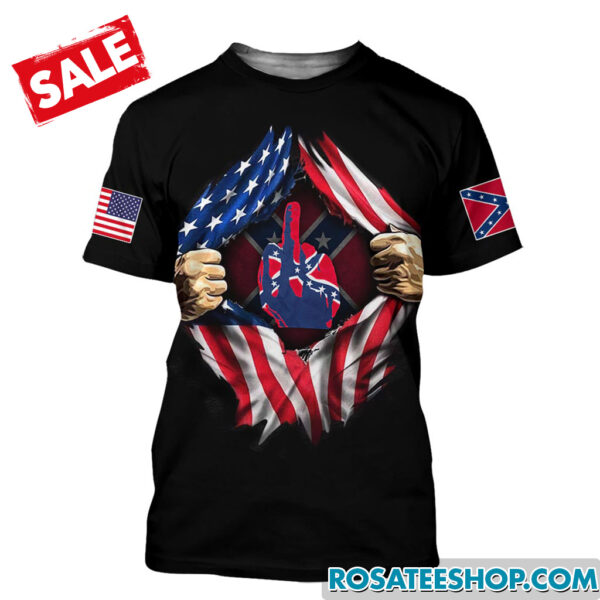 middle finger confederate flag shirt qfhm270702
