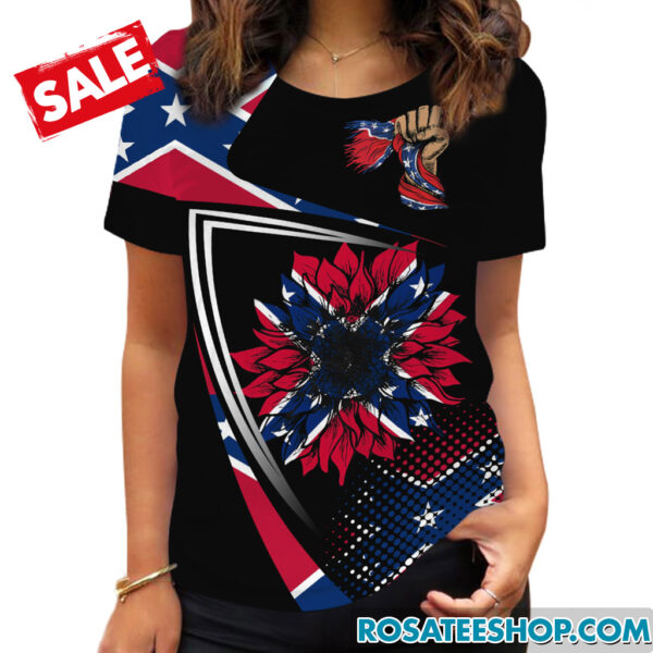 Rebel Flag Shirts For Women | Rosateeshop