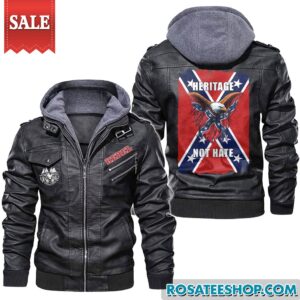 Cheap Confederate Leather Flag Jacket QFAA050802