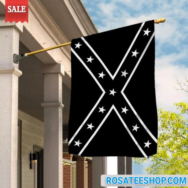 Confederate Flag Black And White QFKH060704