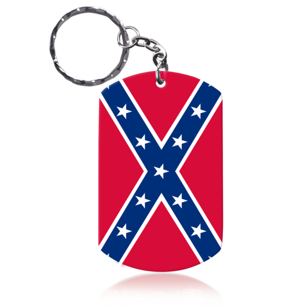 confederate flag aluminium keychain